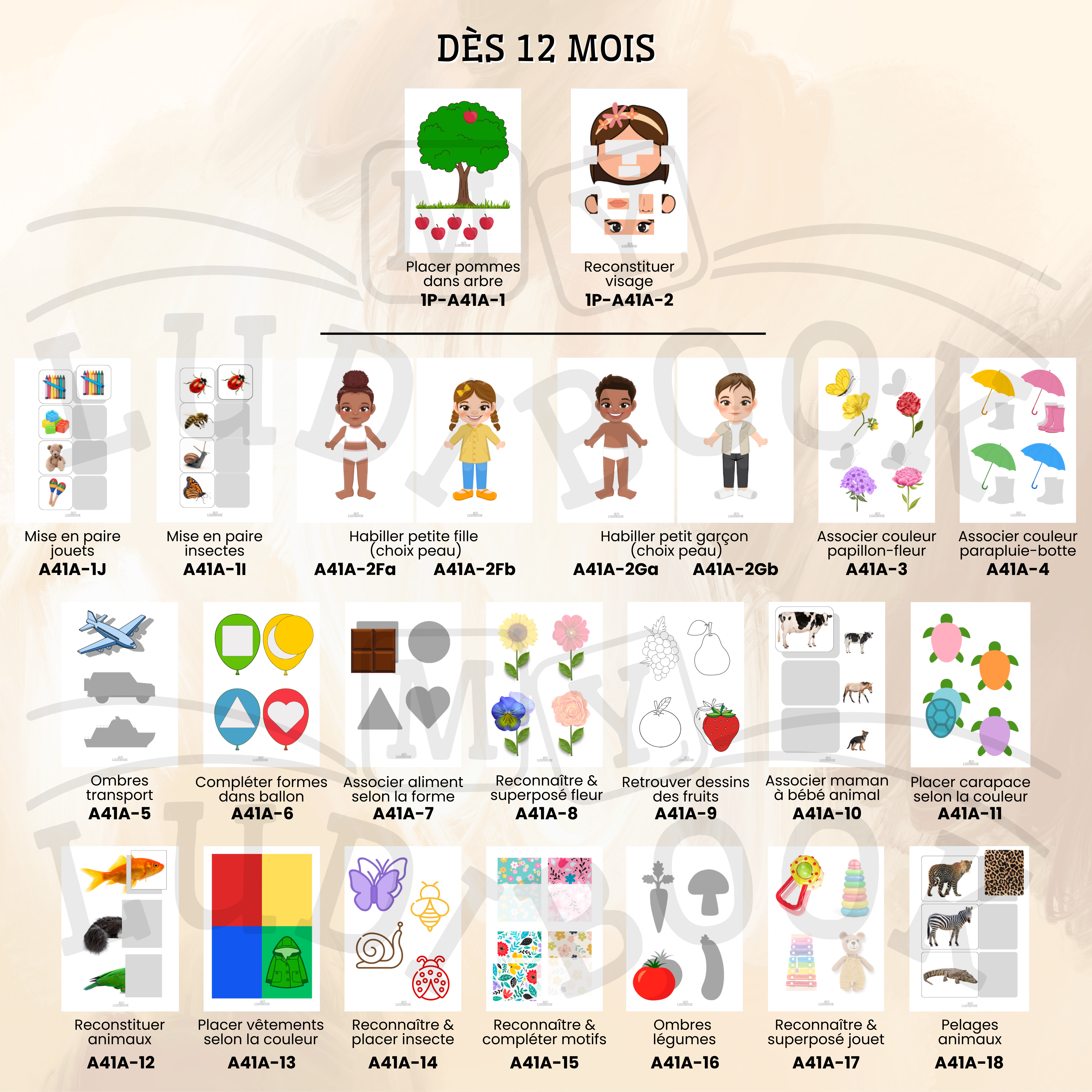 Activités A4 - 12 Mois