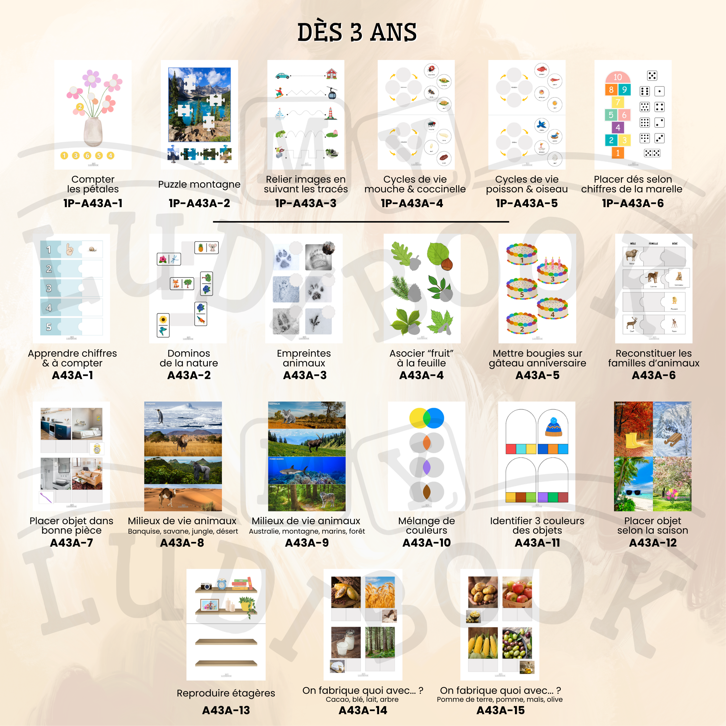 Activités A4 - 3 ans